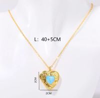 Wholesale Simple Style Commute Letter Heart Shape Copper Plating Inlay Zircon Pendant Necklace main image 2