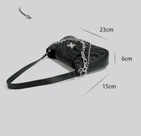 Women's Small Pu Leather Butterfly Classic Style Square Zipper Underarm Bag main image 2