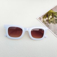 Casual Retro Solid Color Pc Resin Square Full Frame Women's Sunglasses sku image 4