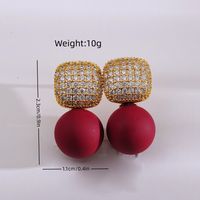 1 Pair Elegant Simple Style Geometric Copper Drop Earrings main image 2