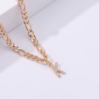 Vacation Simple Style Classic Style Letter Copper Shiny Metallic Handmade Inlay Zircon K Gold Plated Rhodium Plated Unisex Anklet main image 4