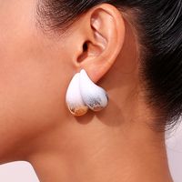 1 Pair Simple Style Water Droplets Plating Stainless Steel Ear Studs main image 5