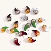 1 Pair Simple Style Water Droplets Plating Stainless Steel Ear Studs main image 1