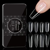 Simple Style Transparent Abs Nail Patches 1 Set main image 6