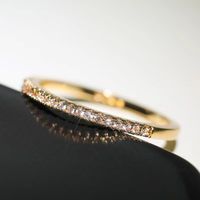 Wholesale Simple Style Round Copper Inlay Rose Gold Plated White Gold Plated Gold Plated Zircon Rings sku image 9