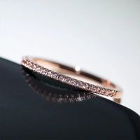 Wholesale Simple Style Round Copper Inlay Rose Gold Plated White Gold Plated Gold Plated Zircon Rings sku image 11