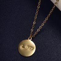 304 Stainless Steel 18K Gold Plated Raw Steel Casual XUPING Simple Style Round Symbol Pendant Necklace main image 5