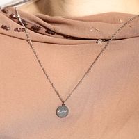 304 Stainless Steel 18K Gold Plated Raw Steel Casual XUPING Simple Style Round Symbol Pendant Necklace main image 3