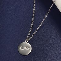 304 Stainless Steel 18K Gold Plated Raw Steel Casual XUPING Simple Style Round Symbol Pendant Necklace main image 7