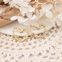 1 Pair IG Style Simple Style Heart Shape Plating 304 Stainless Steel Earrings main image 7