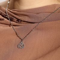 304 Stainless Steel 18K Gold Plated Raw Steel XUPING Simple Style Roman Style Plating Hollow Out Symbol Pendant Necklace main image 3