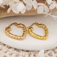1 Pair IG Style Heart Shape Plating 304 Stainless Steel Earrings main image 5