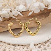 1 Pair IG Style Heart Shape Plating 304 Stainless Steel Earrings main image 7