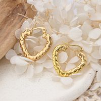 1 Pair IG Style Heart Shape Plating 304 Stainless Steel Earrings main image 1