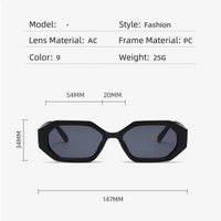 Retro Simple Style Solid Color Pc Resin Special-Shaped Mirror Full Frame Women's Sunglasses main image 2