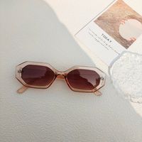 Retro Simple Style Solid Color Pc Resin Special-Shaped Mirror Full Frame Women's Sunglasses sku image 9