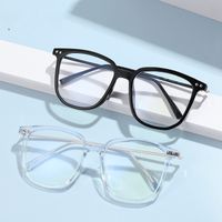 Classic Style Solid Color Resin Square Full Frame Optical Glasses main image 3