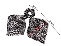 Frau Einfacher Stil Leopard Tuch Haargummi main image 3