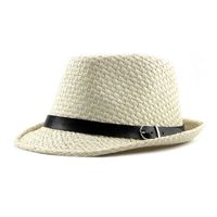 Women's Vintage Style Solid Color Crimping Straw Hat main image 3