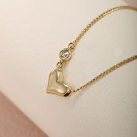 Cute Xuping Sweet Heart Shape Alloy Copper Alloy Plating Inlay Artificial Gemstones Valentine's Day Women's Necklace main image 1