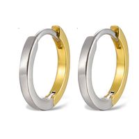 1 Pair Simple Style Circle Plating Sterling Silver 18K Gold Plated White Gold Plated Earrings sku image 1