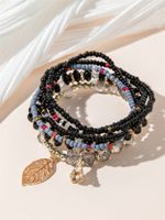 Simple Style Tower Leaves Artificial Crystal Alloy Beaded Layered Women's Bracelets sku image 4