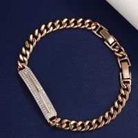 Elegant XUPING Simple Style Round Heart Shape Rectangle Alloy Copper Plating Inlay Artificial Diamond 18K Gold Plated Women's Bracelets main image 8