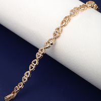 Elegant XUPING Simple Style Round Heart Shape Rectangle Alloy Copper Plating Inlay Artificial Diamond 18K Gold Plated Women's Bracelets main image 3