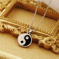 304 Stainless Steel 18K Gold Plated Retro Ethnic Style Plating Tai Chi Pendant Necklace main image 5