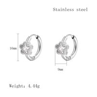 1 Pair Simple Style Geometric Plating Inlay 304 Stainless Steel Zircon 18K Gold Plated Earrings sku image 1