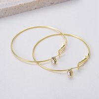 1 Pair Exaggerated Simple Style Circle Plating Inlay Alloy Zircon Hoop Earrings main image 1