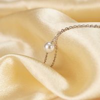 Stainless Steel Simple Style Pearl Layered Necklaces main image 3