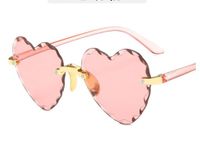 Casual Formal Heart Shape Pc Special-shaped Mirror Frameless Women's Sunglasses sku image 5