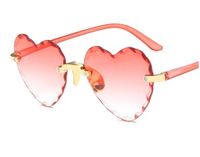 Casual Formal Heart Shape Pc Special-shaped Mirror Frameless Women's Sunglasses sku image 6