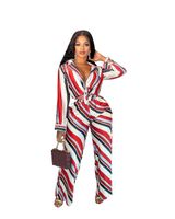 Daily Women's Casual Streetwear Stripe Polyester Pants Sets Pants Sets sku image 6