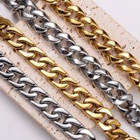 Stainless Steel 18K Gold Plated Hip-Hop Punk Plating Geometric Bracelets main image 8