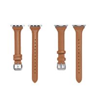 Vintage Style Solid Color Genuine Leather   Watch Strap main image 2