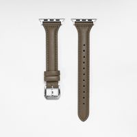 Vintage Style Solid Color Genuine Leather   Watch Strap sku image 23