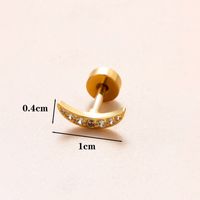 1 Piece Classic Style Insect Flower Polishing Plating Inlay Stainless Steel Copper Zircon 18k Gold Plated Ear Studs sku image 15