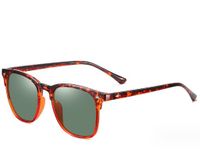 Simple Style Leopard Tac Toad Glasses Full Frame Men's Sunglasses sku image 1