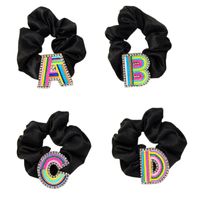 Women's Simple Style Letter Embroidery Rhinestone Hair Tie main image 1
