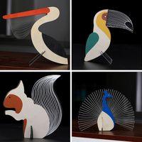 Simple Style Animal Wood Ornaments main image 1