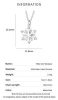 Élégant Style Simple Flocon De Neige Argent Sterling Placage Incruster Zircon Pendentif main image 2