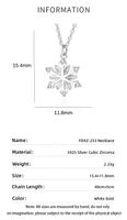 Elegant Simple Style Snowflake Sterling Silver Plating Inlay Zircon Pendant Necklace main image 2