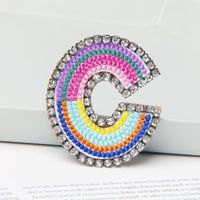 Simple Style Letter Rhinestone Embroidery Women's Brooches 1 Piece sku image 3