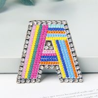 Simple Style Letter Rhinestone Embroidery Women's Brooches 1 Piece sku image 1