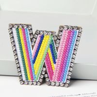 Simple Style Letter Rhinestone Embroidery Women's Brooches 1 Piece sku image 23