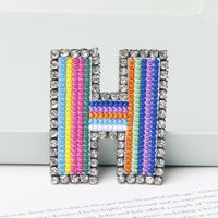 Simple Style Letter Rhinestone Embroidery Women's Brooches 1 Piece sku image 8
