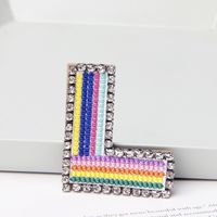 Simple Style Letter Rhinestone Embroidery Women's Brooches 1 Piece sku image 12