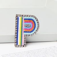 Simple Style Letter Rhinestone Embroidery Women's Brooches 1 Piece sku image 16